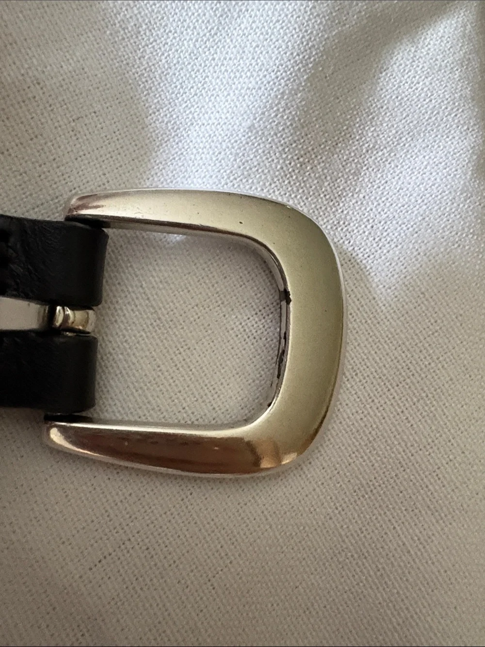 Madewell black leather belt with silver stud hardware